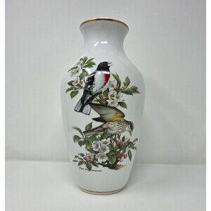 Kaiser W Germany Vase Danbury Mint Rose Breasted Grosbeaks Peterson